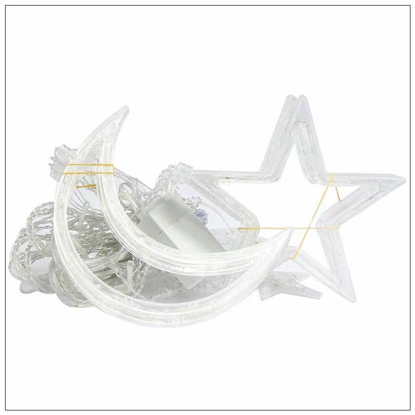 image-Qian Yi LED Star Icicle String Lights 138 LEDs USB Battery 2.5-3.5m