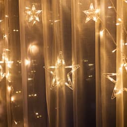 image-Qian Yi LED Star Icicle String Lights 138 LEDs USB Battery 2.5-3.5m