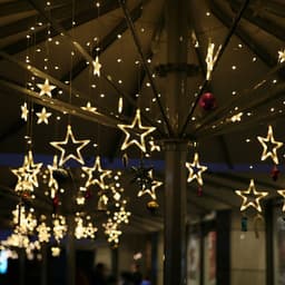image-Qian Yi LED Star Icicle String Lights 138 LEDs USB Battery 2.5-3.5m