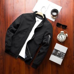 image-Men's Slim Fit Casual Jacket - Emperor Bird Polyester Lightweight Long Sleeve