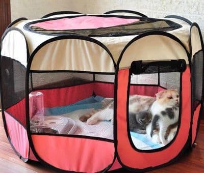 image-Cat Litter Box Tent - Foldable Washable Oxford Cloth Pet Enclosure