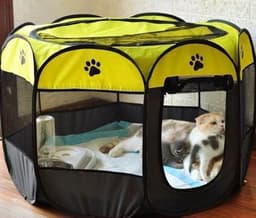 image-Cat Litter Box Tent - Foldable Washable Oxford Cloth Pet Enclosure