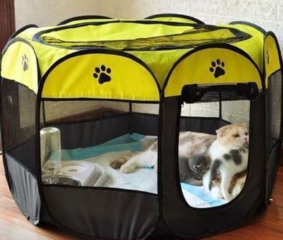 image-Cat Litter Box Tent - Foldable Washable Oxford Cloth Pet Enclosure