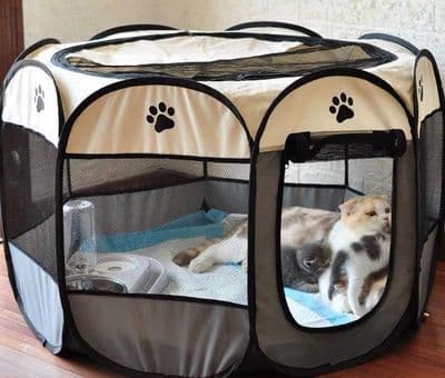 image-Cat Litter Box Tent - Foldable Washable Oxford Cloth Pet Enclosure