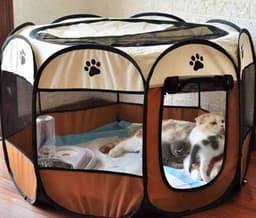 image-Cat Litter Box Tent - Foldable Washable Oxford Cloth Pet Enclosure