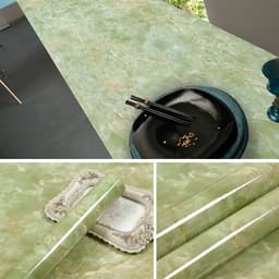 image-Marble Pattern Waterproof Self-Adhesive Kitchen Wallpaper Sticker
