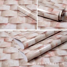 image-Marble Pattern Waterproof Self-Adhesive Kitchen Wallpaper Sticker