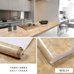 image-Marble Pattern Waterproof Self-Adhesive Kitchen Wallpaper Sticker