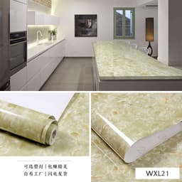 image-Marble Pattern Waterproof Self-Adhesive Kitchen Wallpaper Sticker