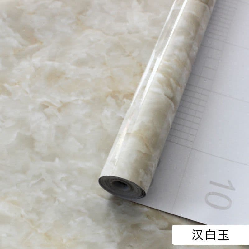 image-Marble Pattern Waterproof Self-Adhesive Kitchen Wallpaper Sticker