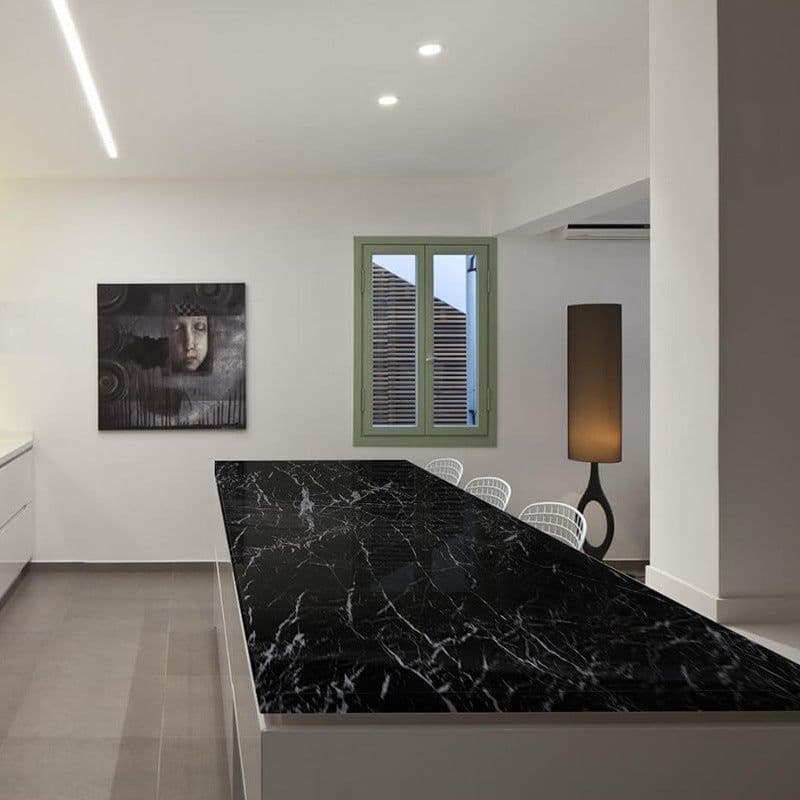 image-Marble Pattern Waterproof Self-Adhesive Kitchen Wallpaper Sticker