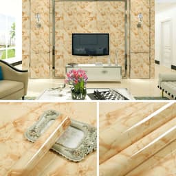 image-Marble Pattern Waterproof Self-Adhesive Kitchen Wallpaper Sticker