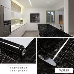 image-Marble Pattern Waterproof Self-Adhesive Kitchen Wallpaper Sticker
