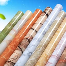 image-Marble Pattern Waterproof Self-Adhesive Kitchen Wallpaper Sticker