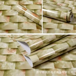 image-Marble Pattern Waterproof Self-Adhesive Kitchen Wallpaper Sticker