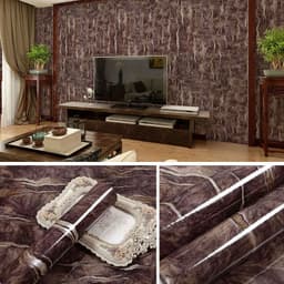 image-Marble Pattern Waterproof Self-Adhesive Kitchen Wallpaper Sticker