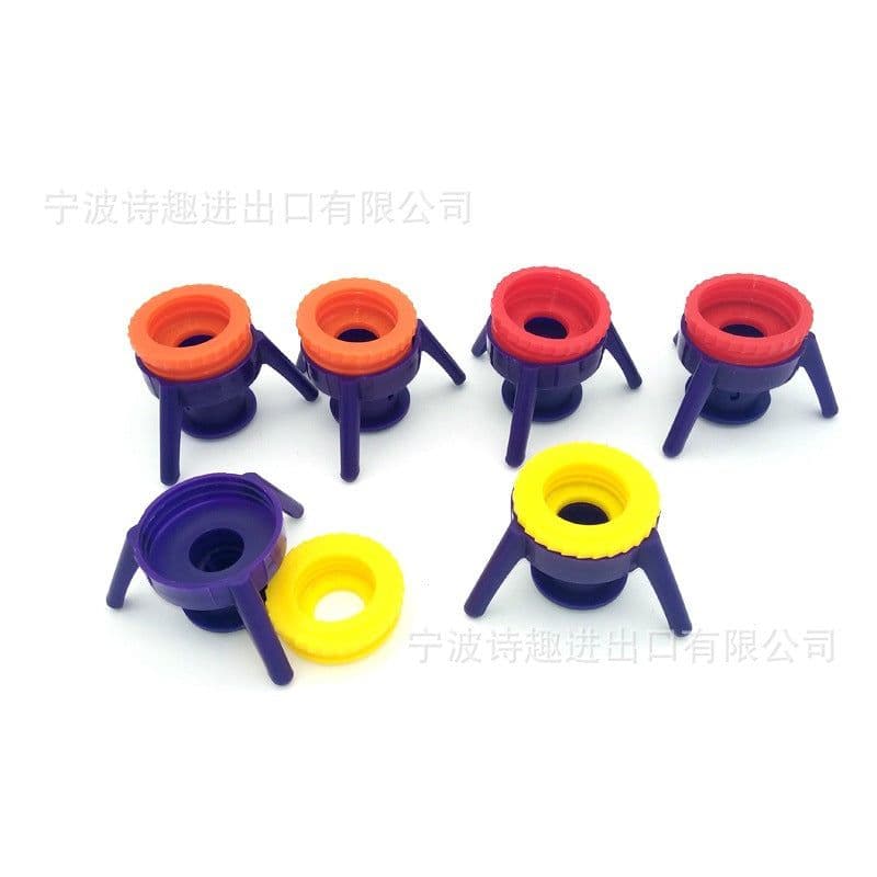 image-Sweetreats 6pcs Inverted Spice Bottle Holder Set Plastic Caps