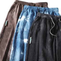 image-Men's Casual Drawstring Pants Loose Fit Cosmic Starry Sky Print