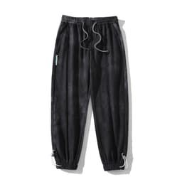 image-Men's Casual Drawstring Pants Loose Fit Cosmic Starry Sky Print