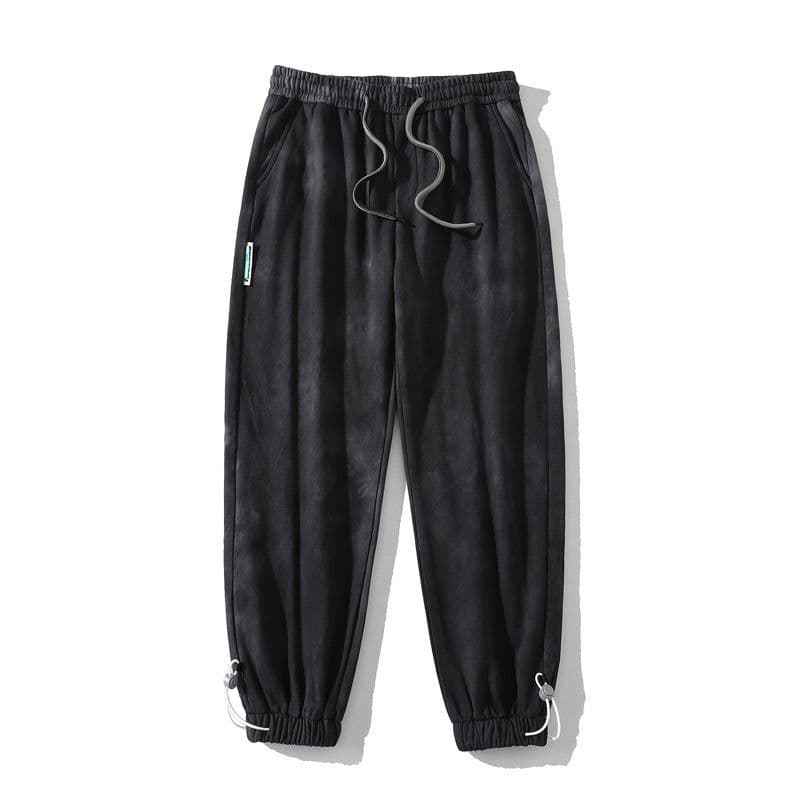 image-Men's Casual Drawstring Pants Loose Fit Cosmic Starry Sky Print