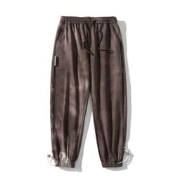image-Men's Casual Drawstring Pants Loose Fit Cosmic Starry Sky Print