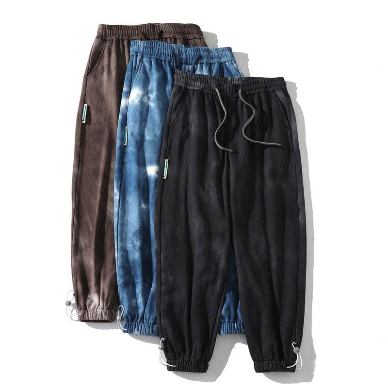 image-Men's Casual Drawstring Pants Loose Fit Cosmic Starry Sky Print