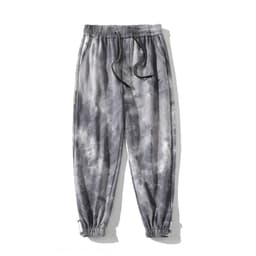 image-Men's Casual Drawstring Pants Loose Fit Cosmic Starry Sky Print