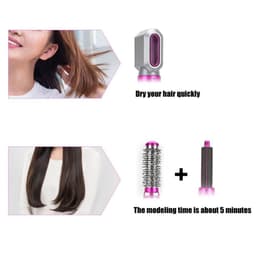 image-5-in-1 Hot Air Comb Automatic Hair Curler Straightener Black Tourmaline