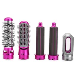 image-5-in-1 Hot Air Comb Automatic Hair Curler Straightener Black Tourmaline