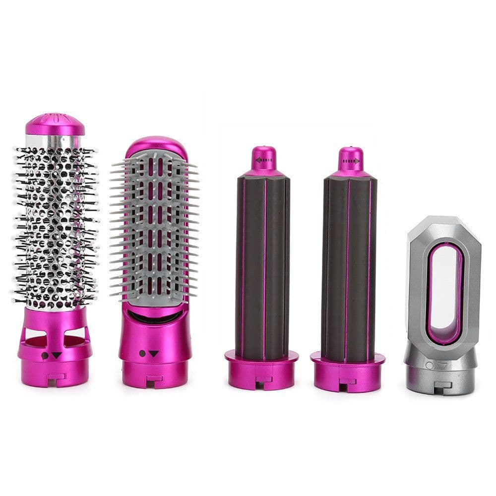 image-5-in-1 Hot Air Comb Automatic Hair Curler Straightener Black Tourmaline