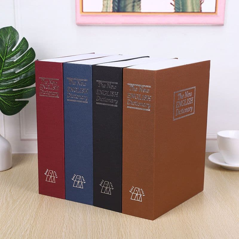 image-Book Safe Box Dictionary Style Small Password Storage Box