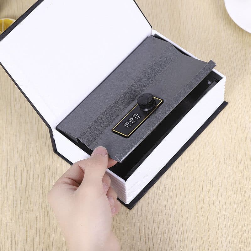 image-Book Safe Box Dictionary Style Small Password Storage Box