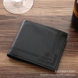 image-Men's Watch Brown Textile Strap Gift Set with Pen Wallet Keychain