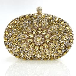 image-Sunflower Diamond Buckle Evening Clutch Shoulder Bag