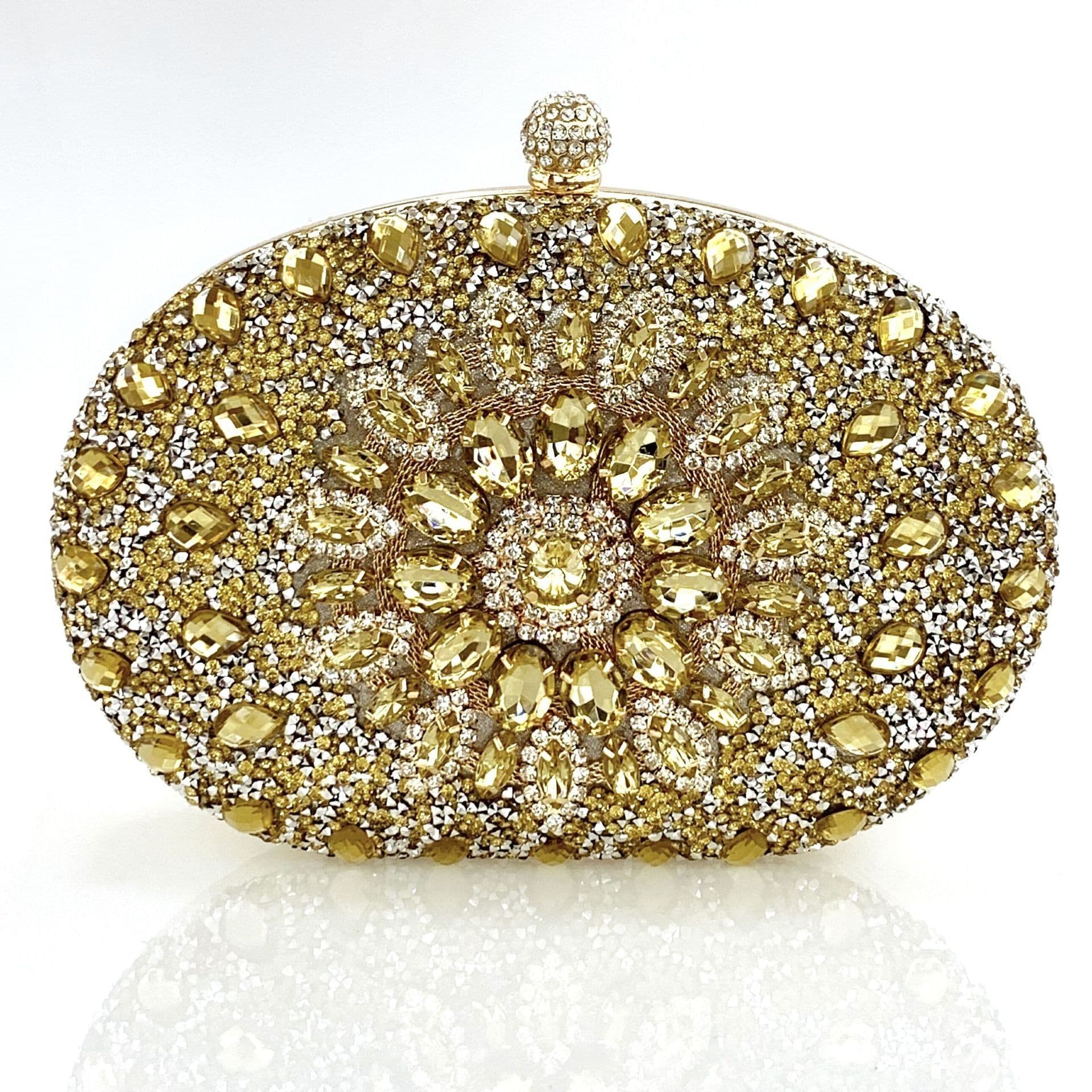 image-Sunflower Diamond Buckle Evening Clutch Shoulder Bag