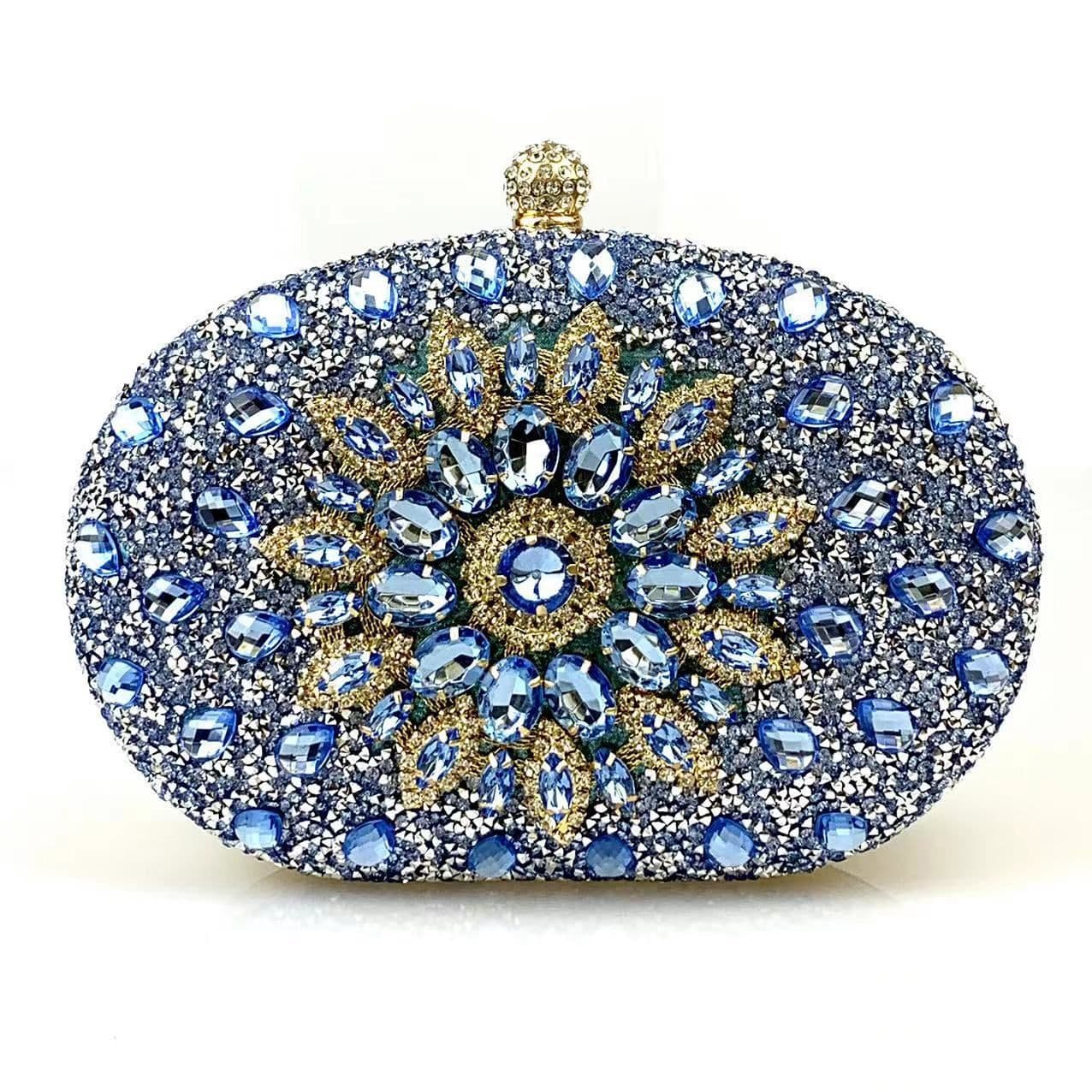 image-Sunflower Diamond Buckle Evening Clutch Shoulder Bag