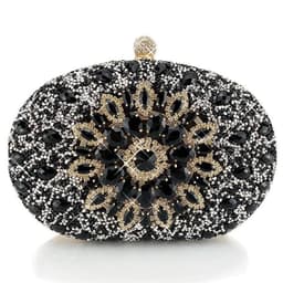 image-Sunflower Diamond Buckle Evening Clutch Shoulder Bag