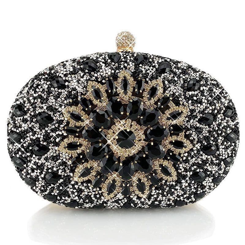 image-Sunflower Diamond Buckle Evening Clutch Shoulder Bag