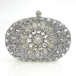 image-Sunflower Diamond Buckle Evening Clutch Shoulder Bag