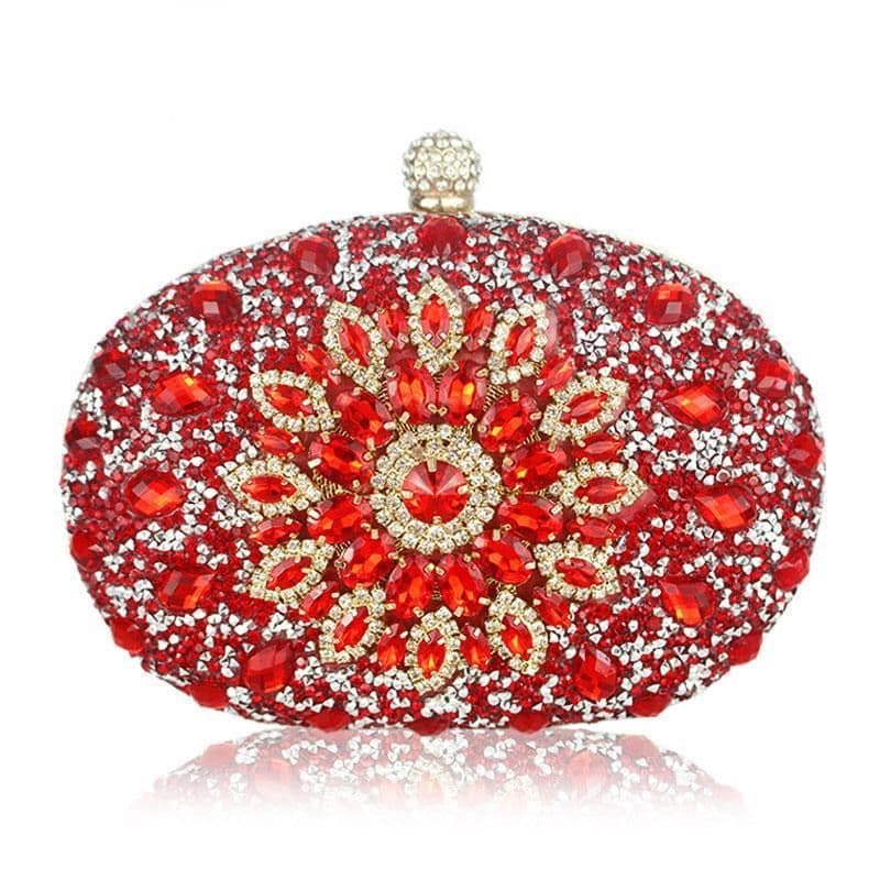 image-Sunflower Diamond Buckle Evening Clutch Shoulder Bag