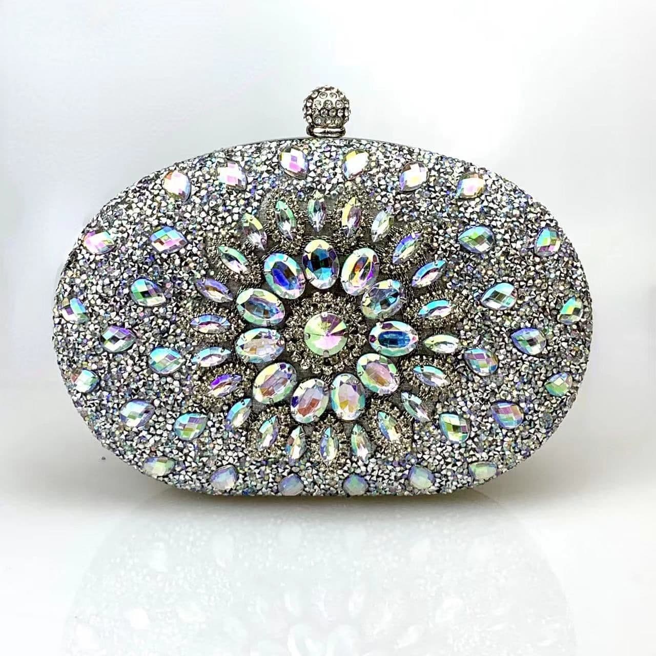 image-Sunflower Diamond Buckle Evening Clutch Shoulder Bag