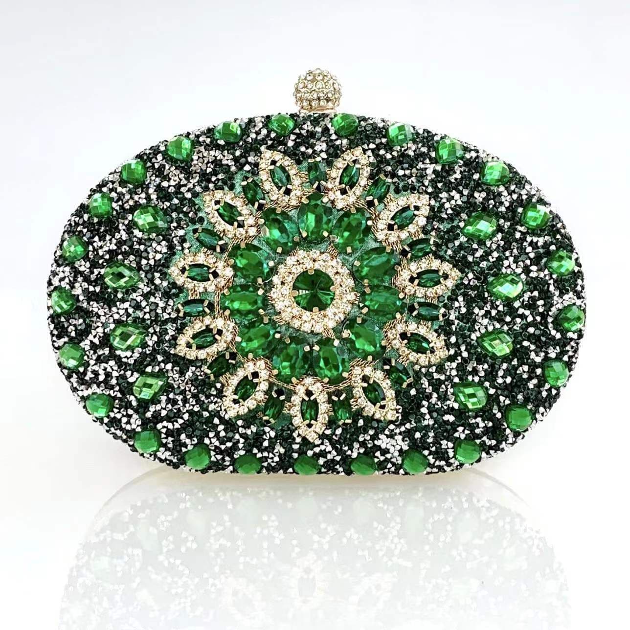image-Sunflower Diamond Buckle Evening Clutch Shoulder Bag