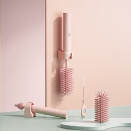 image-Medile Electric Rotating Baby Bottle & Nipple Brush Set Silicone