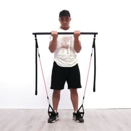 image-Pilates Resistance Stick with 6 Tubes - Yoga Fitness Training Bar