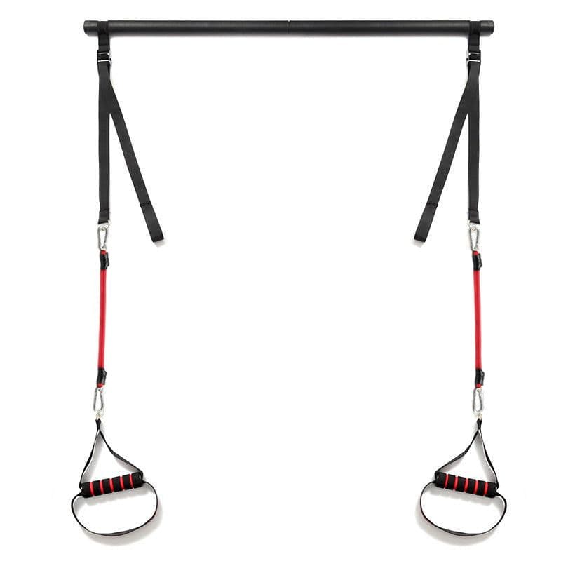 image-Pilates Resistance Stick with 6 Tubes - Yoga Fitness Training Bar