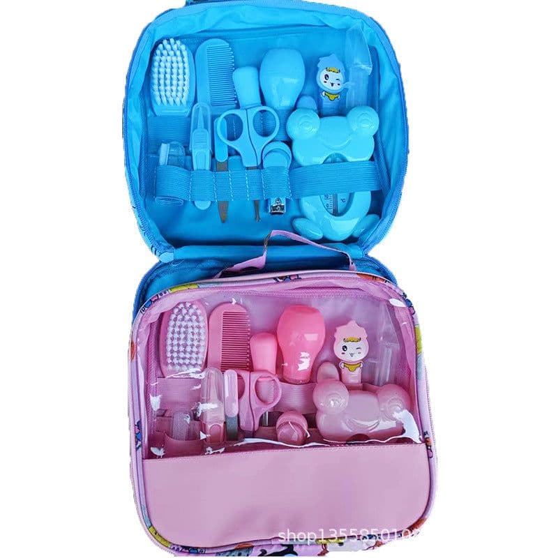 image-Baby Care Essential Kit 13-Piece Set - Nail Clippers Comb Brush