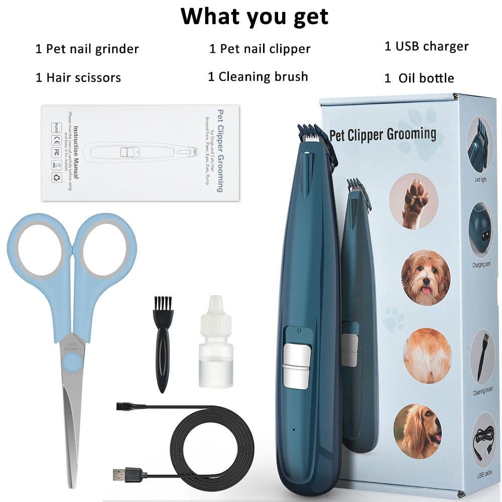 image-Hailcare Pet Electric Clipper Rechargeable Dog Cat Hair Trimmer