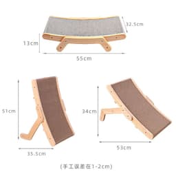 image-Meow Fairy Corrugated Cardboard Cat Scratcher with Wooden Base