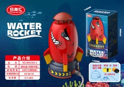 image-Flying Sprinkler Rocket Water Toy with Pipes - Rotating Sprayer