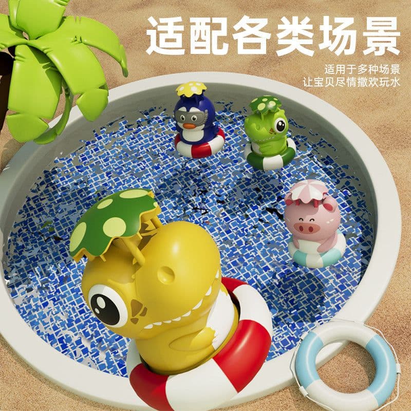 image-Flying Sprinkler Rocket Water Toy with Pipes - Rotating Sprayer